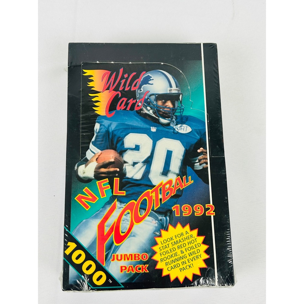 1992 Wild Card NFL Football Jumbo Pack Box Series I & II Sealed Barry Sanders